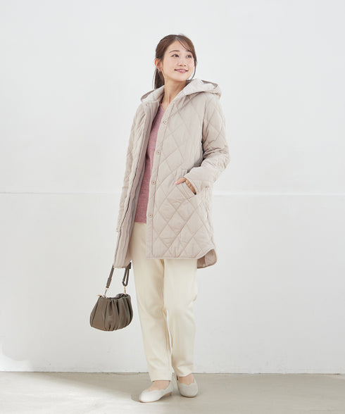 【安田美沙子さん着用】T/R両面起毛ストレッチパンツ