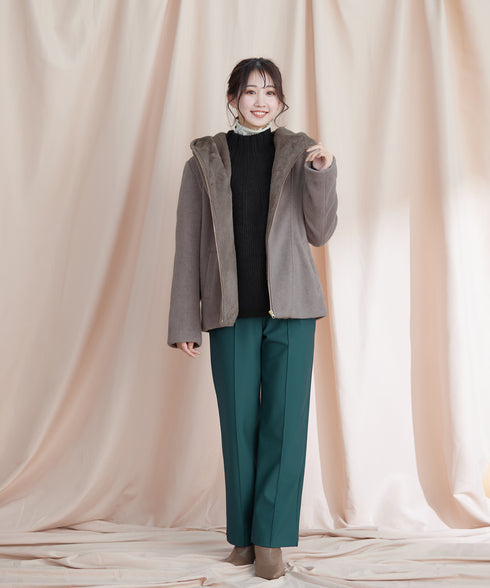 【クリアランスセール】すふれ起毛ワイドパンツ