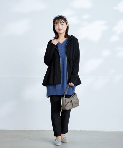 【安田美沙子さん着用 / 選べる2type】もちニットチュニック