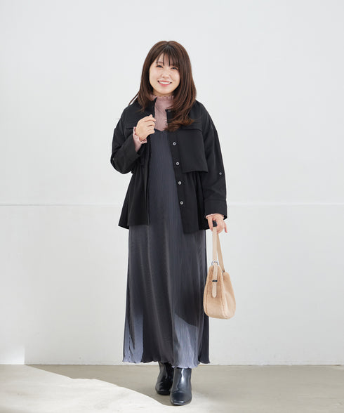 【安田美沙子さん着用・選べる2type】フリルニットトップス