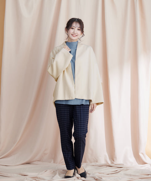 【安田美沙子さん着用】T/R両面起毛ストレッチパンツ