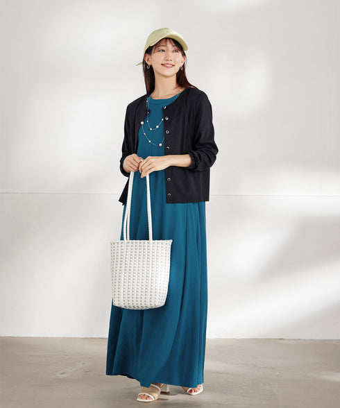 【接触冷感】イージーカットソーロングワンピース