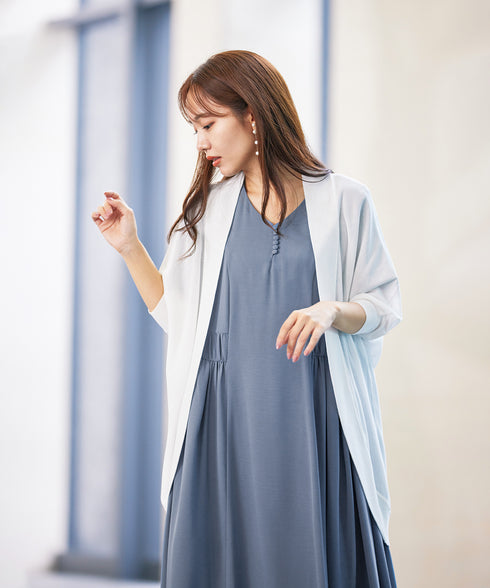 体型カバーも叶うドルマンニットカーディガン