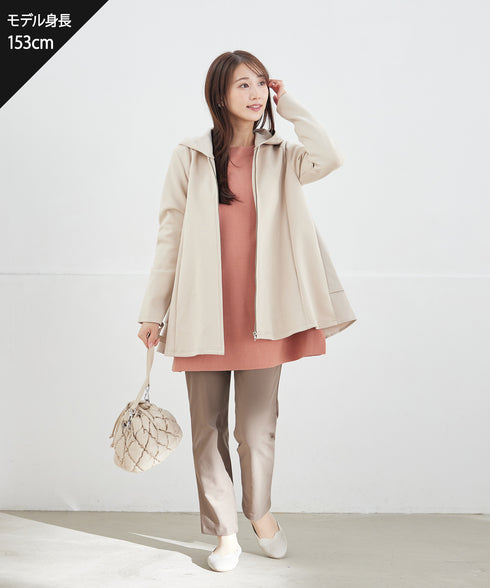 異素材ドッキングフーディー