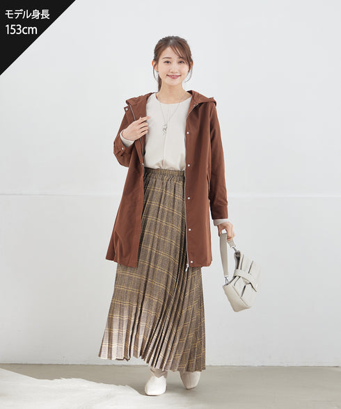 【安田美沙子さん着用】チェックプリーツスカート