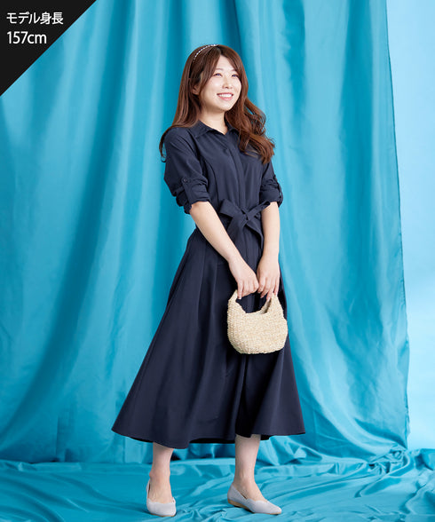 【新色追加】シャツワンピース