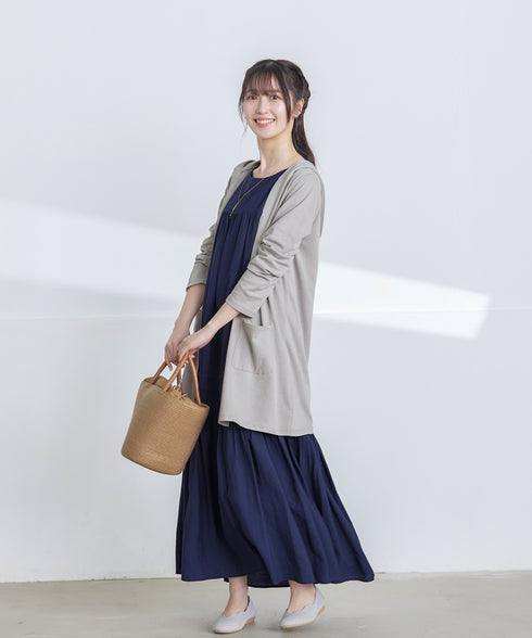 【小倉優子さん着用・UVケア・接触冷感】“やみつき”カットソーパーカーカーデ