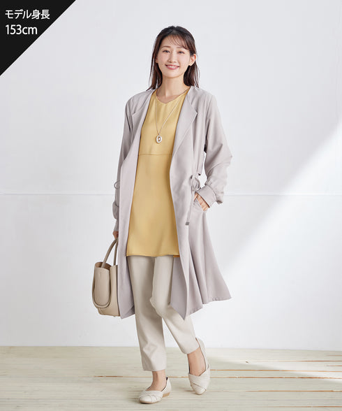 タックヨーク着流しパフスリ-ブコート