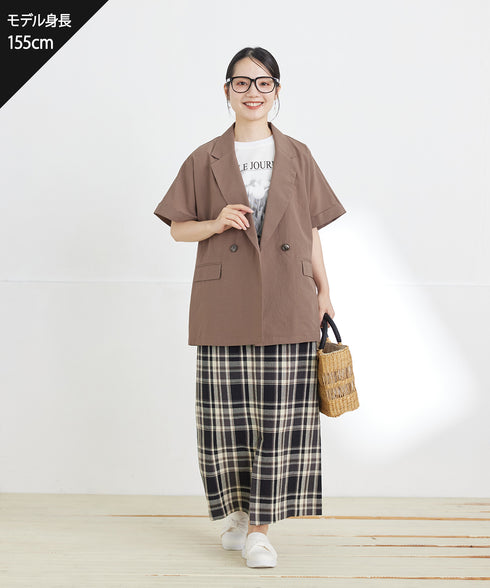 【UVカット・吸水速乾・洗濯機洗い】ヴィンテージシアー半袖ジャケット