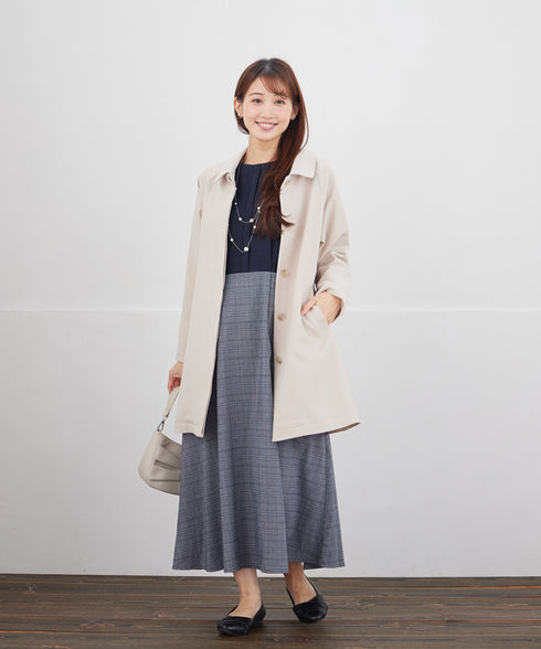 チェックドッキングワンピース