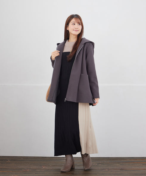 配色切替ニットワンピース