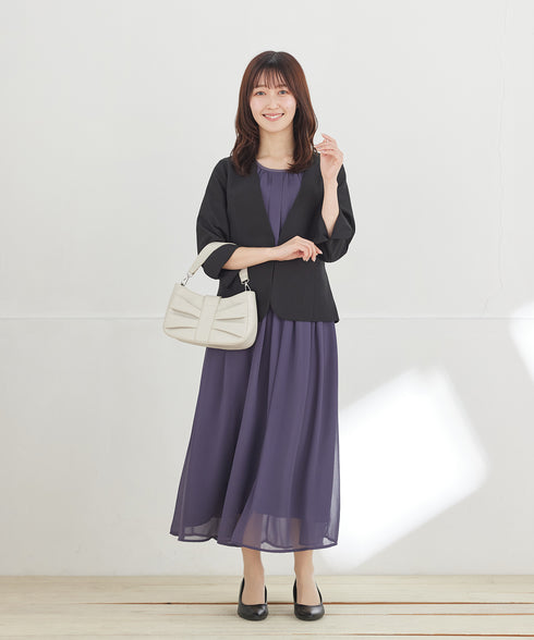 【新色追加】 シフォンワンピース