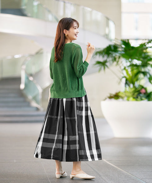 【アウトレット】メッシュ編みニットショートカーディガン