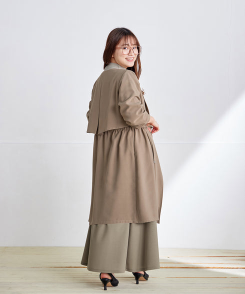 タックヨーク着流しパフスリ-ブコート