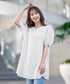 【2TYPE/総レース・袖レース】パンチングレースパフスリーブチュニックブラウス