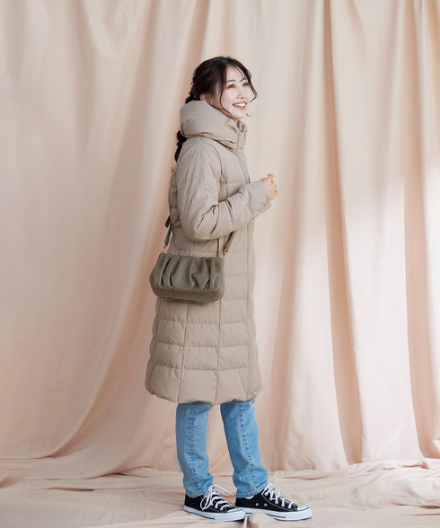 【安田美沙子さん着用 / 2way】ギャザーワンハンドルバッグ