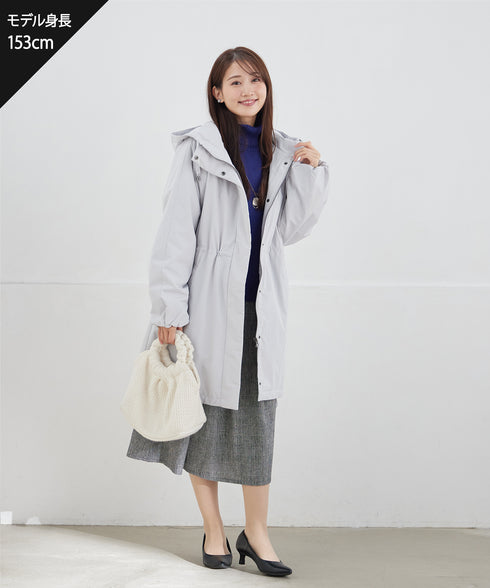 【安田美沙子さん着用】ウォーマル中綿フーデッドコート