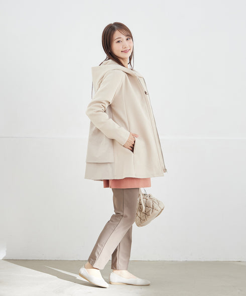 異素材ドッキングフーディー