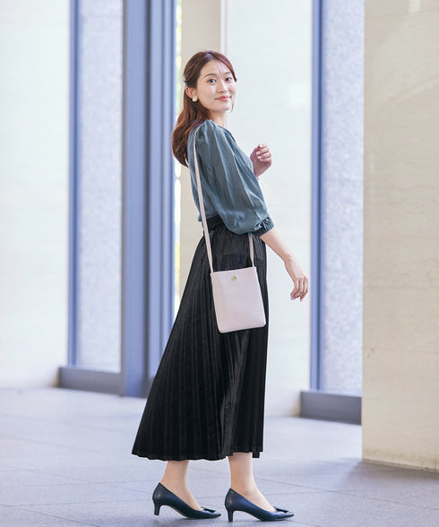 【安田美沙子さん着用】ベロアプリーツスカート