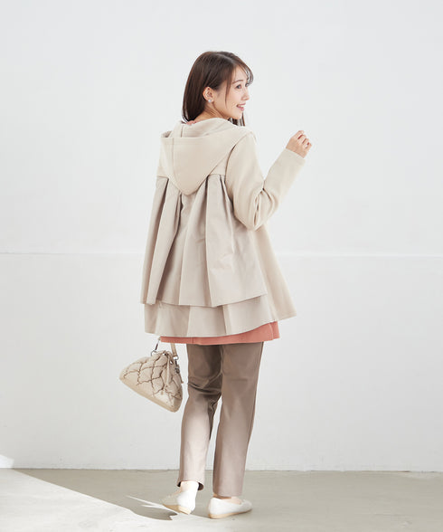 異素材ドッキングフーディー