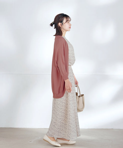 体型カバーも叶うドルマンニットカーディガン