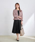【選べる袖丈】 タックフレアワンピース