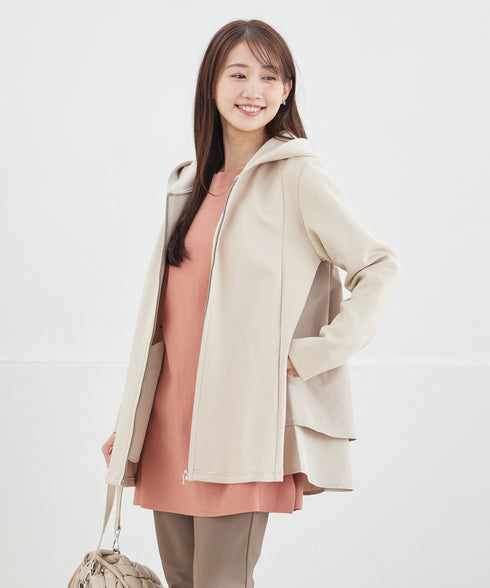 【安田美沙子さん着用】ボリュームパフスリーブニットチュニック