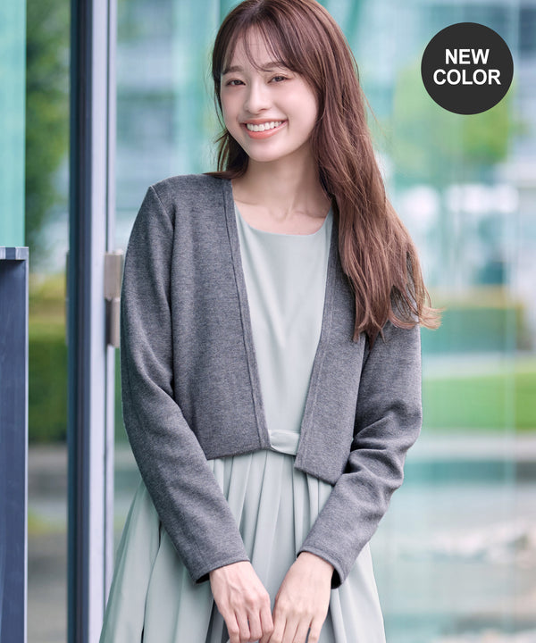 【新色追加】 ストレートショートニットボレロ