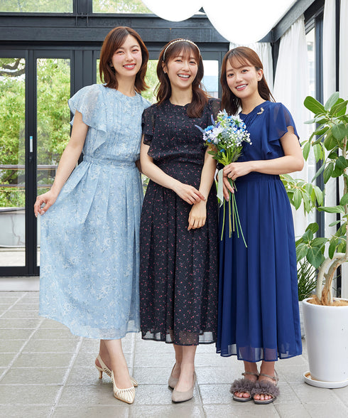 フレアスリーブワンピース