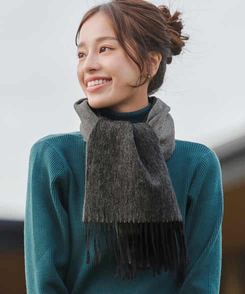 【ウール100%】リバーシブルマフラー