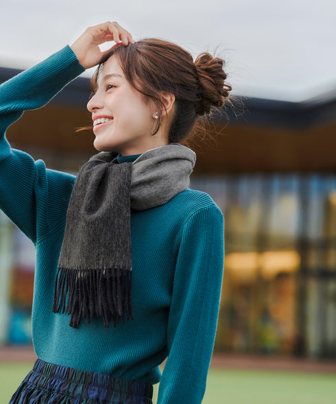 【ウール100%】リバーシブルマフラー