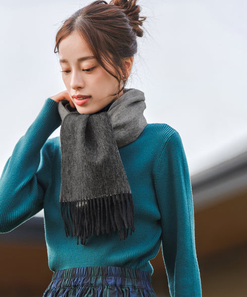 【ウール100%】リバーシブルマフラー