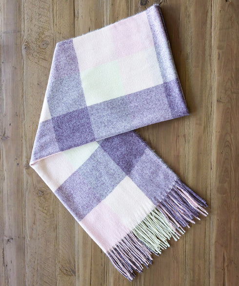 大判チェックマフラー