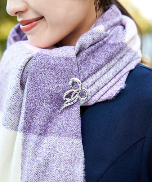 大判チェックマフラー