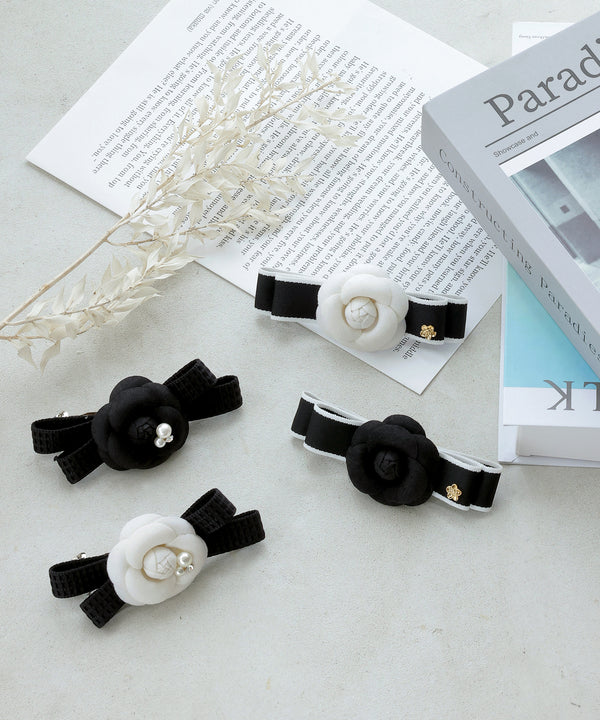 【安田美沙子さん着用 / 選べる2TYPE】ローズモチーフバレッタ