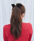 パール付きシャンタンリボンヘアゴム