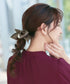 パール付きシャンタンリボンヘアゴム