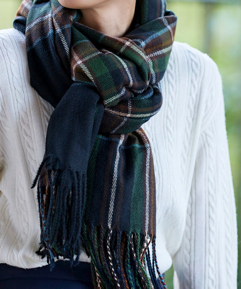 【安田美沙子さん着用】ウール混チェックマフラー