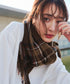 【安田美沙子さん着用】ウール混チェックマフラー