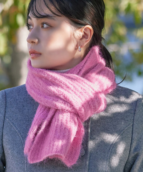 リブ編みマフラー