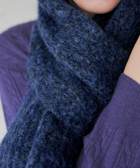 リブ編みマフラー