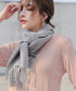 【ウール100%】フリンジ付きマフラー