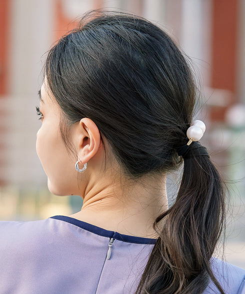 3粒パールヘアゴム