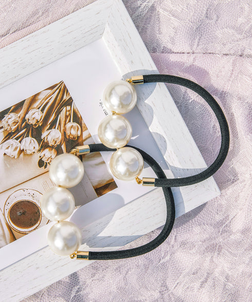 3粒パールヘアゴム