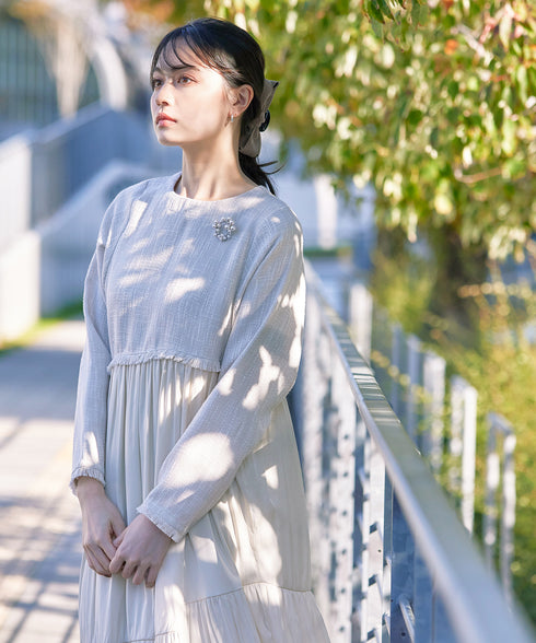 コーデュロイリボンヘアクリップ