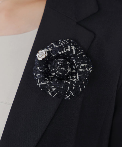 フラワーツイードコサージュ