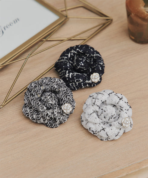 フラワーツイードコサージュ