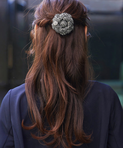 フラワーツイードコサージュ