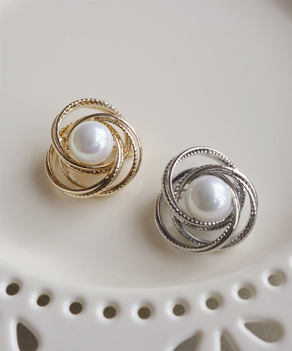 サークルパールブローチ