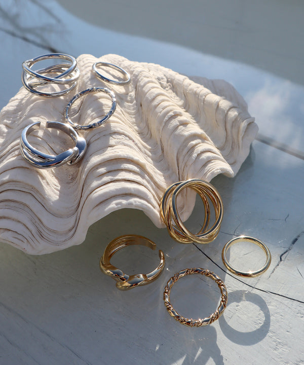 【4点セット】クロスデザインリング アソートセット